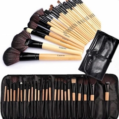 Cadrim Makeup Brush Set for Women with Pouch Bag Case (24pcs Burlywood)