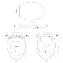 Cadrim Toilet Seat with Built in Child Seat 732083291265